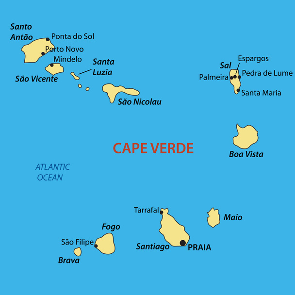 Repubblica di Cabo Verde - mappa vettoriale
 - Vettoriali, immagini