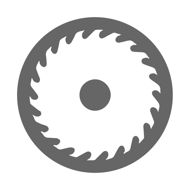 Sierra circular icono simple De Herramientas de trabajo - Vector, Imagen
