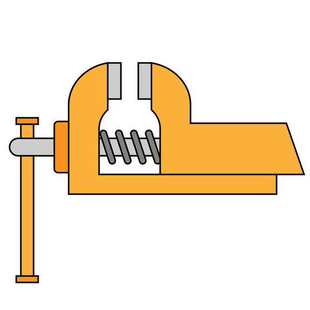 Ilustración simple del icono de vise Concepto de herramienta de trabajo - Vector, imagen