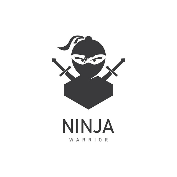 Modèle vectoriel de logo d'illustration Ninja  - Vecteur, image