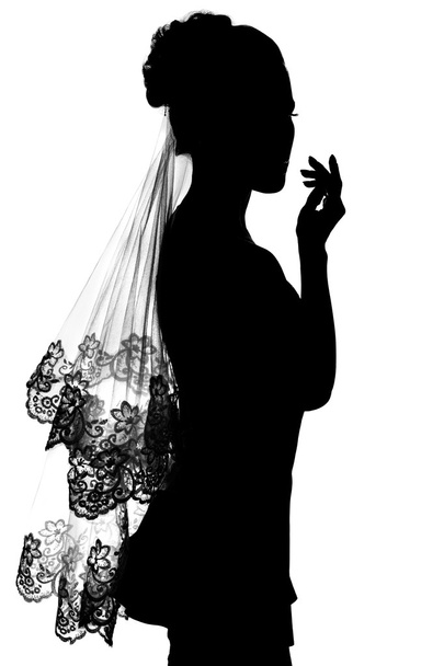 Girl bride silhouette. - Photo, Image