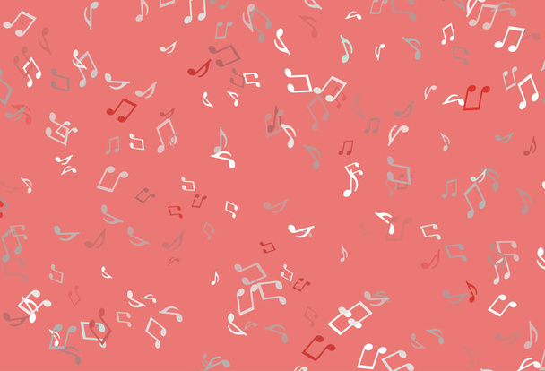 Light colorful vector background with music symbols. - Vector, imagen