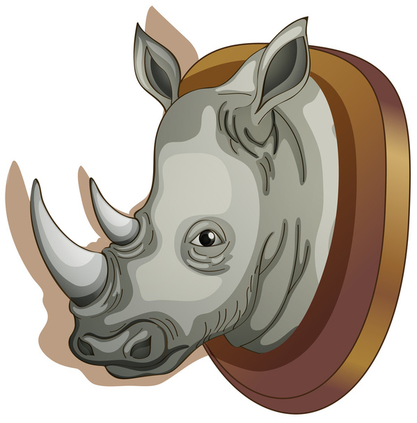 Una cabeza de rinoceronte
 - Vector, imagen