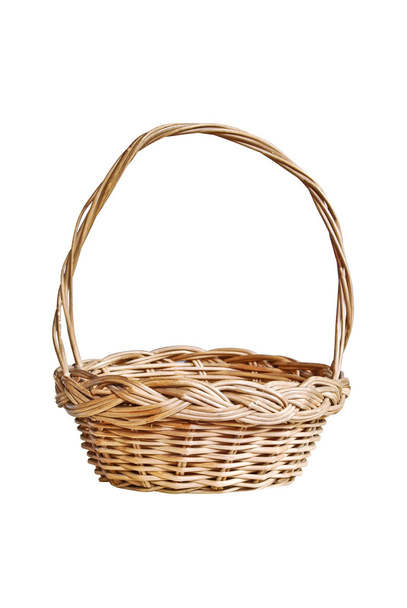 Vintage weave basket isolated - Photo, Image