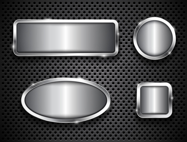 Metallic buttons - Вектор, зображення