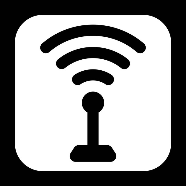 Ícone de símbolo WiFi, ilustração de vetor de rede local sem fio - Vetor, Imagem