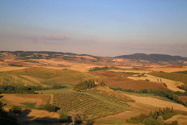 A paisagem de The Val DOrcia na Toscana, Itália - Foto, Imagem