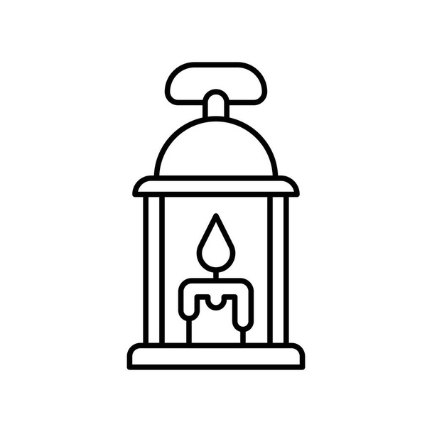Vector de lámpara de Navidad, icono de línea relacionada con el día de Navidad - Vector, imagen