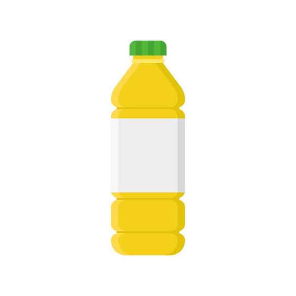 Plastic bottle vector illustration, flat design icon - ベクター画像