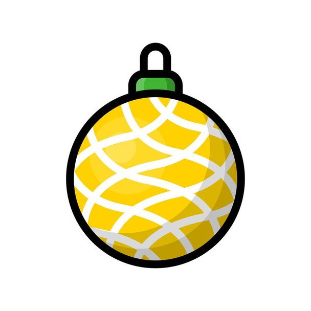 Barevné vánoční míč, izolované na bílém pozadí - Vektor, obrázek