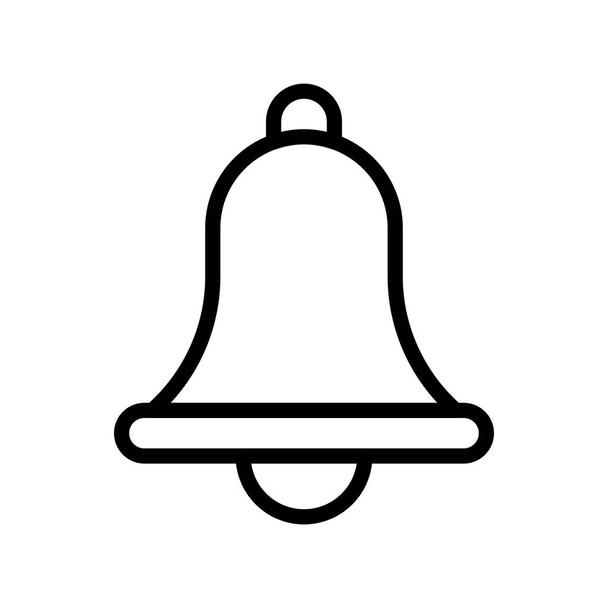 Bell vector, icono de diseño de línea de medios sociales - Vector, Imagen