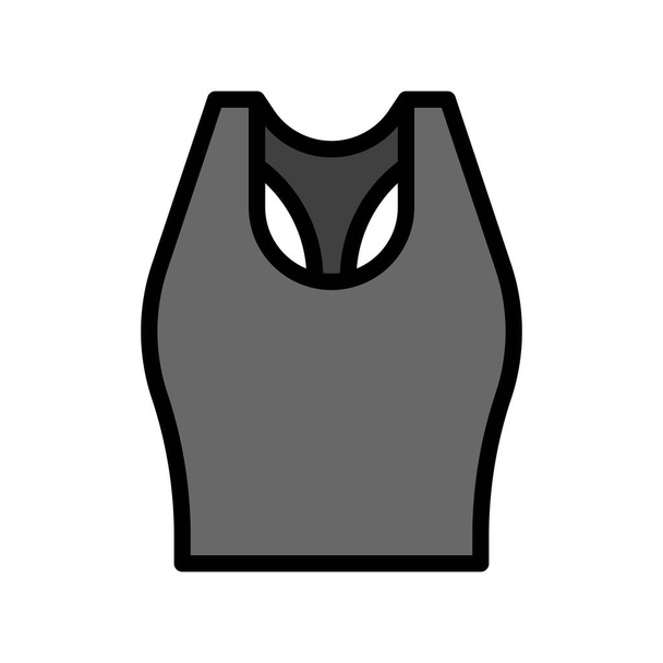 Illustration vectorielle de robe de femmes, icône de contour modifiable de conception remplie - Vecteur, image