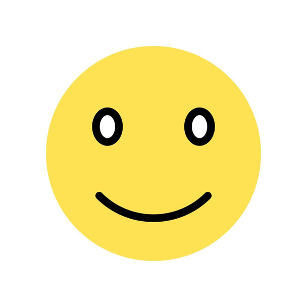 Illustrazione vettoriale del volto sorridente, icona del design piatto isolata - Vettoriali, immagini