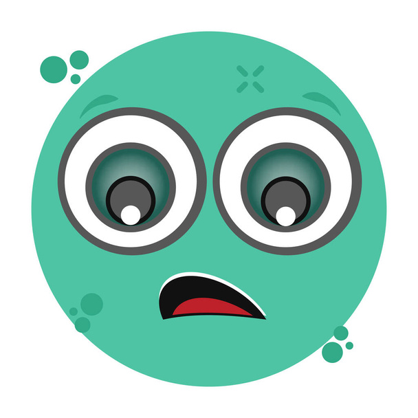 Fetching vector of fearful emoji design, emotag, - Vector, Image