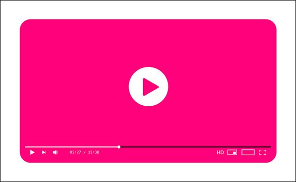 Classic video player template. Vector illustration - Vector, afbeelding