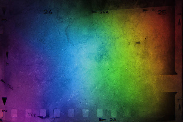 Colorful film negative frames background - Photo, Image