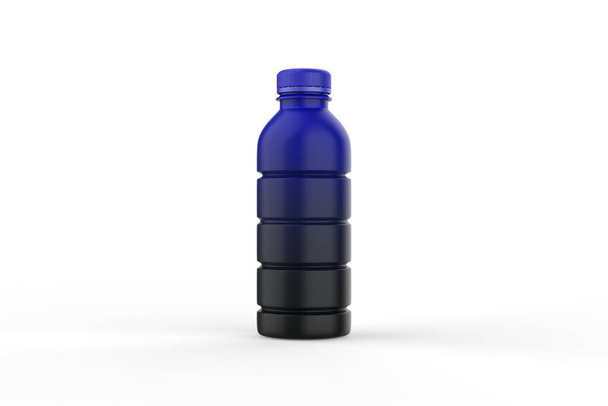 Bottiglie per acqua, succo e altre bevande isolate su fondo bianco. rendering 3d - Foto, immagini