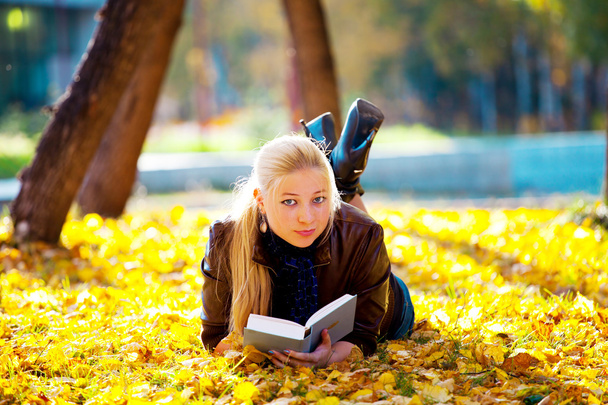 Beautiful girl with book - Foto, Imagen