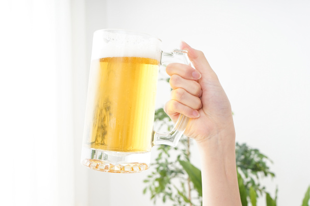 beer and toast image - 写真・画像