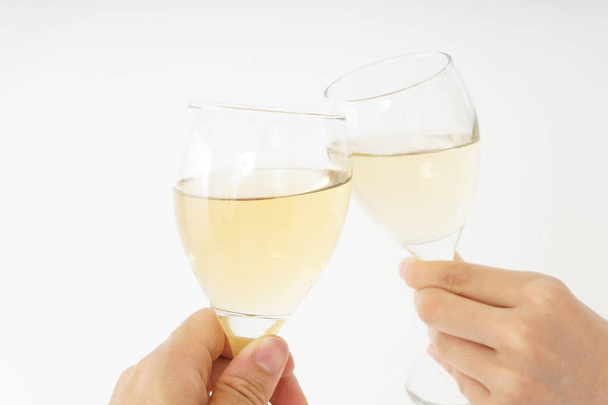 şarap kadehi ve berpwater resmi  - Fotoğraf, Görsel