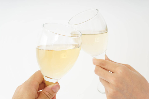 Weinglas und Berpwater-Image  - Foto, Bild