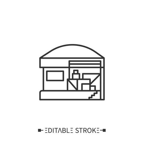 Warehouse line icon. Editable vector illustration - Vector, Image