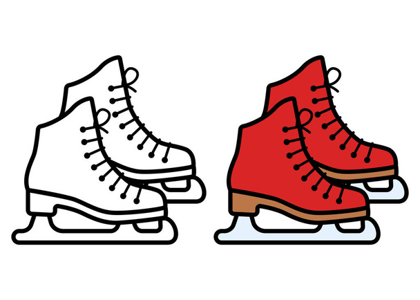 Skates-Symbol auf weißem Hintergrund, Vektorillustration - Vektor, Bild