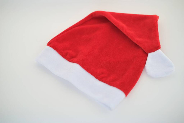 Santa Claus red hat isolated on white background - Zdjęcie, obraz