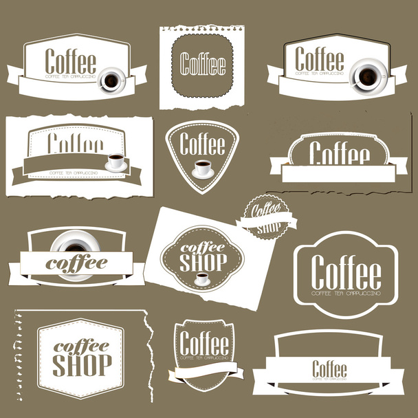 Coffee time card. vector illustration - Vector, imagen