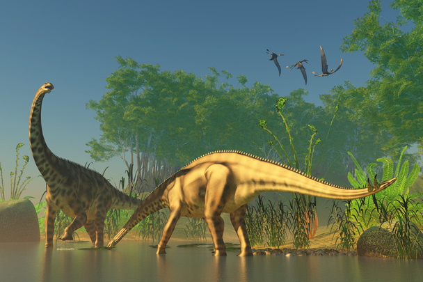 Spinophorosaurus in Swamp - Photo, Image