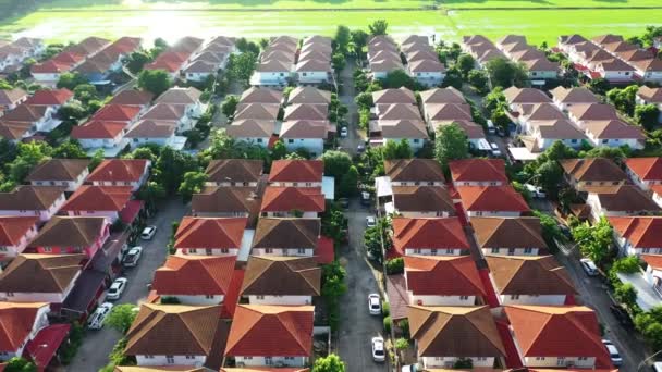 aerial view of home village in bangkok thailand - Footage, Video