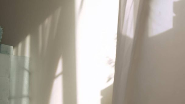 Ranní slunce osvětluje místnost, stín pozadí překrývá - Fotografie, Obrázek
