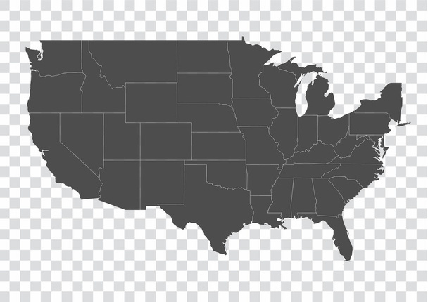 Amerikai térkép. Készletvektor-illusztráció - Vektor, kép