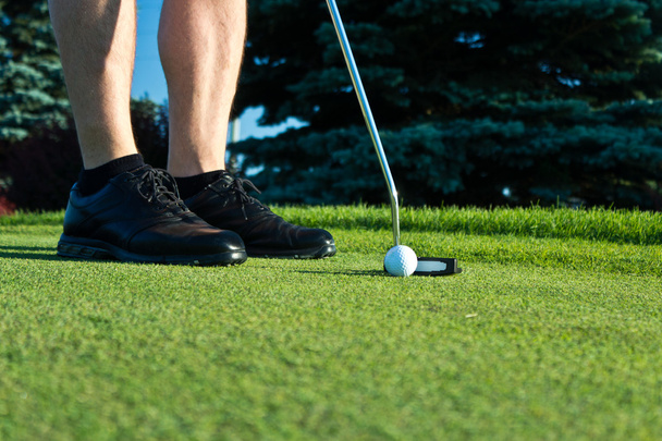 golfový hráč na zelené - Fotografie, Obrázek