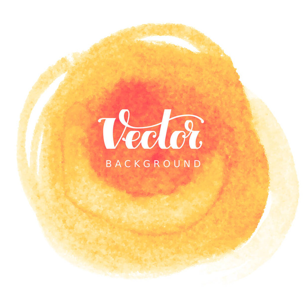Abstract vector watercolor background. Orange spot on white. RGB. Eps8. Global colors - Vector, imagen