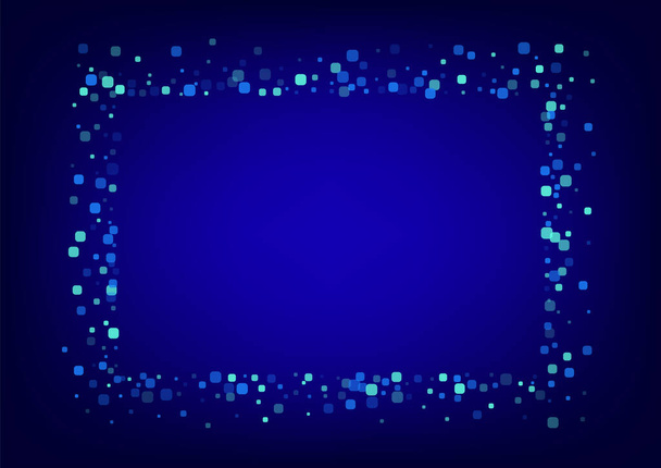 Turquoise Particle Falling Blue Vector  - Vetor, Imagem