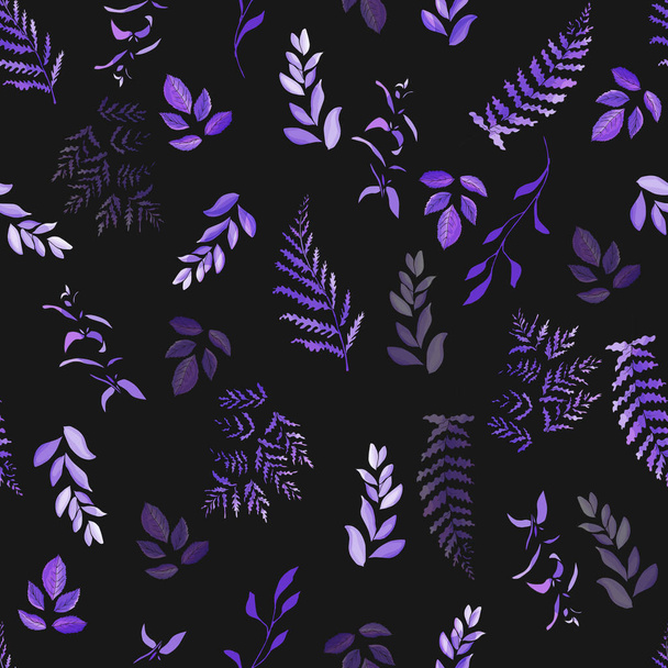 Διάνυσμα απρόσκοπτη μοτίβο με φύλλα φθινόπωρο, Floral μοτίβο για κλωστοϋφαντουργικά προϊόντα - Διάνυσμα, εικόνα