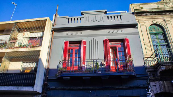 City utcák Montevideo belvárosában és történelmi központjában - Fotó, kép