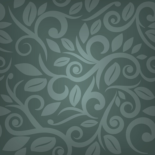 teal or blue seamless floral background - Vector, Image