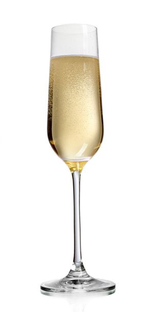 Glass of champagne, isolated on white - Foto, Imagem