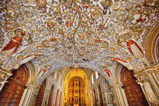 Оахака, Мексика-2 декабря 2018 года: Интерьеры собора Санто-Доминго в историческом центре Оахаки - Фото, изображение