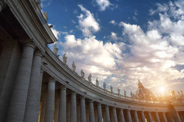 Scenic St. Peter's Basilica in Rome near Vatican City - Photo, Image