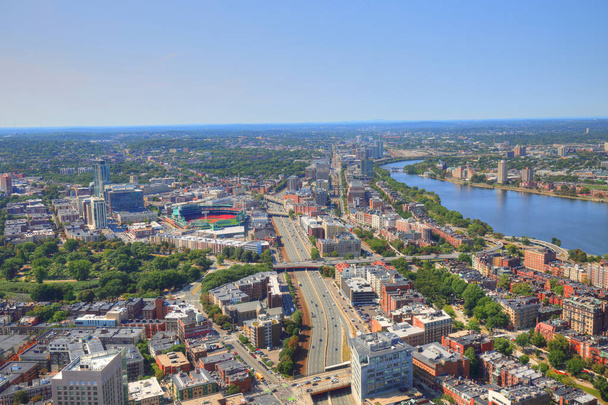 Бостон панорамний вид з вежі Prudential оглядовий майданчик - Фото, зображення