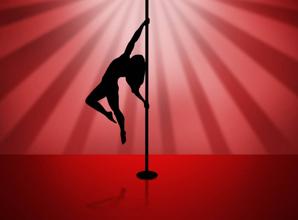 Pole Dance sport, Girl - Фото, изображение