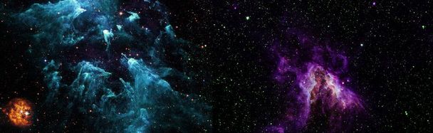 Σύμπλεγμα αστεριών και νεφέλωμα - ένα σύννεφο στο διάστημα. Αφηρημένος αστρονομικός γαλαξίας Στοιχεία αυτής της εικόνας που παρέχονται από τη NASA. - Φωτογραφία, εικόνα