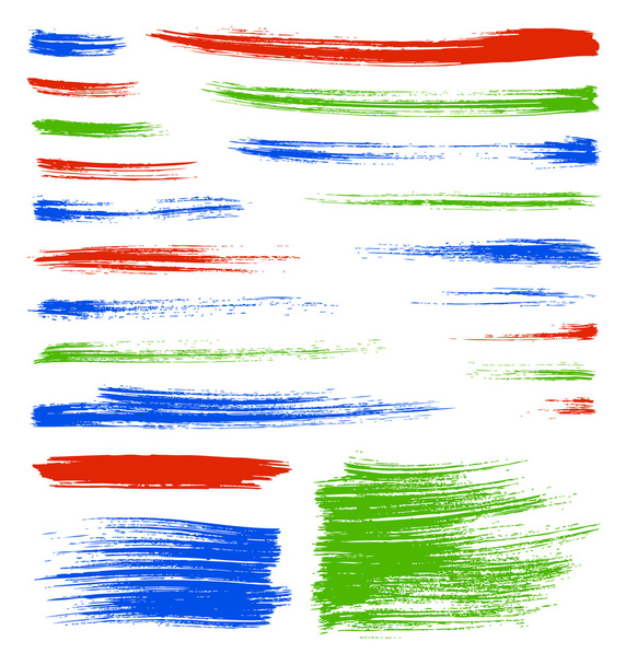 vector kleur penseelstreken - Vector, afbeelding