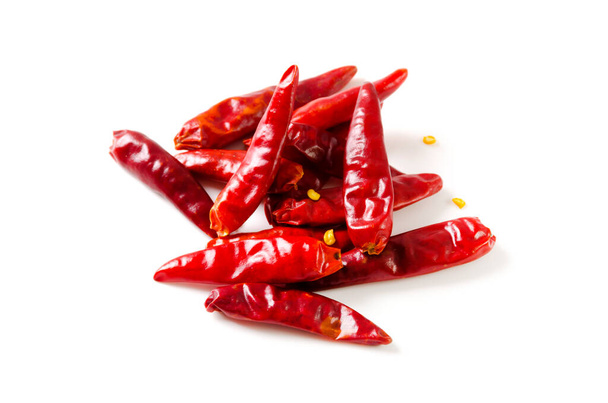 Takanotsume,  Red Hot Pepper on white background - Photo, Image