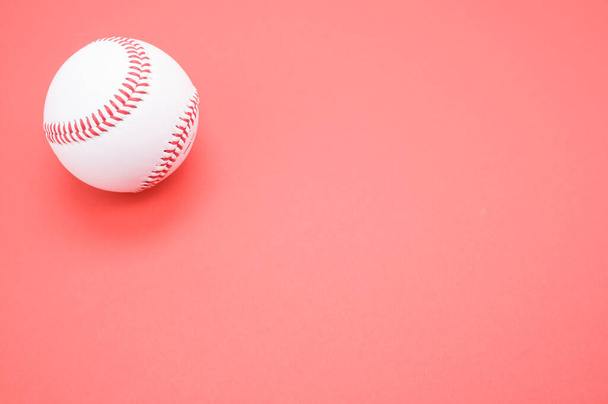 A baseball ball isolated on pink background - Photo, image