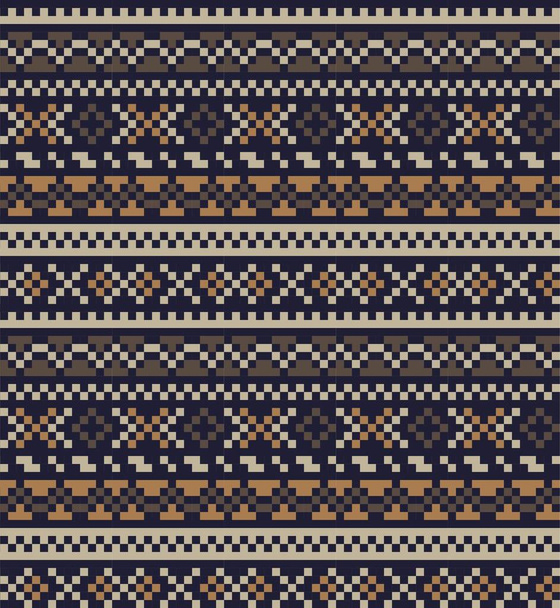Brown vánoční veletrh ostrov vzor pozadí pro módní textil, pleteniny a grafiky - Vektor, obrázek