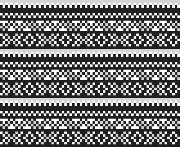 Noir et blanc fond de motif de l'île de Noël juste pour les textiles de mode, tricot et graphiques - Vecteur, image